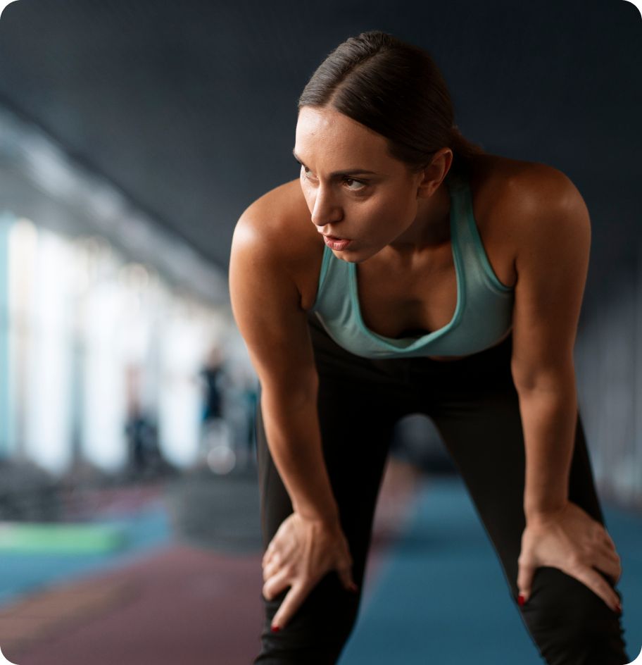 woman preparing for sport
